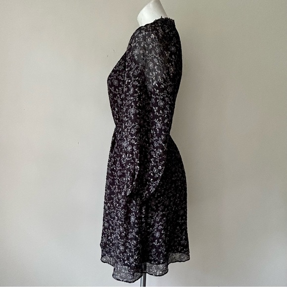 MADEWELL Ruffle-Neck Button-Front Mini Dress in Dotted Vines, XS - Picture 8 of 13